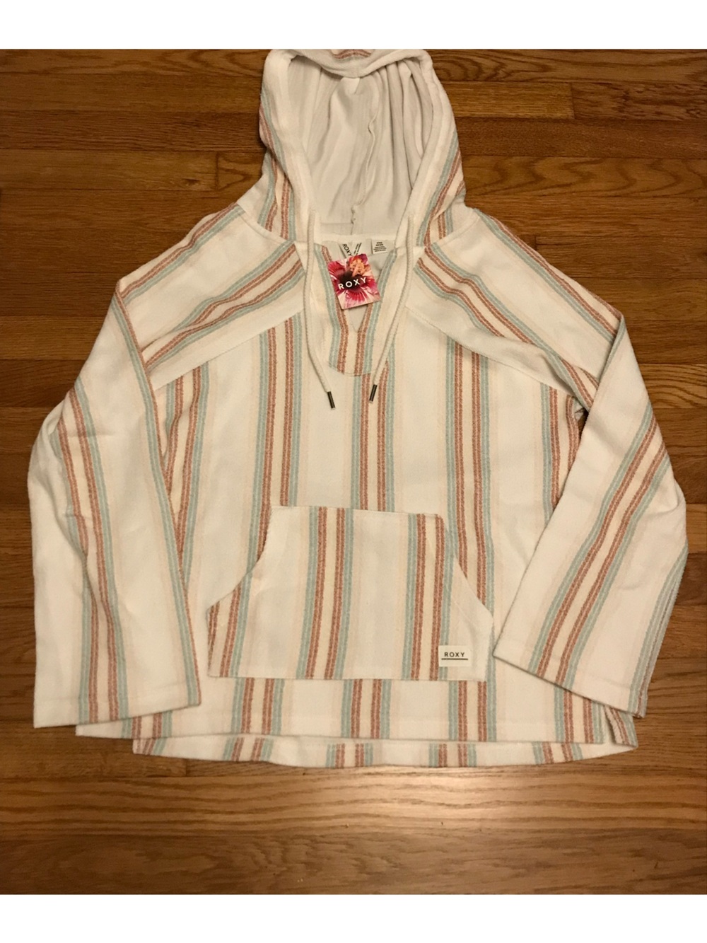 NWT Roxy Wild And Free Multicolor Stripe Hoodie